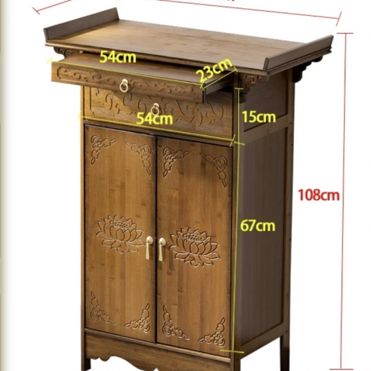 Bàn Thờ Hoa Sen ngang 80cm